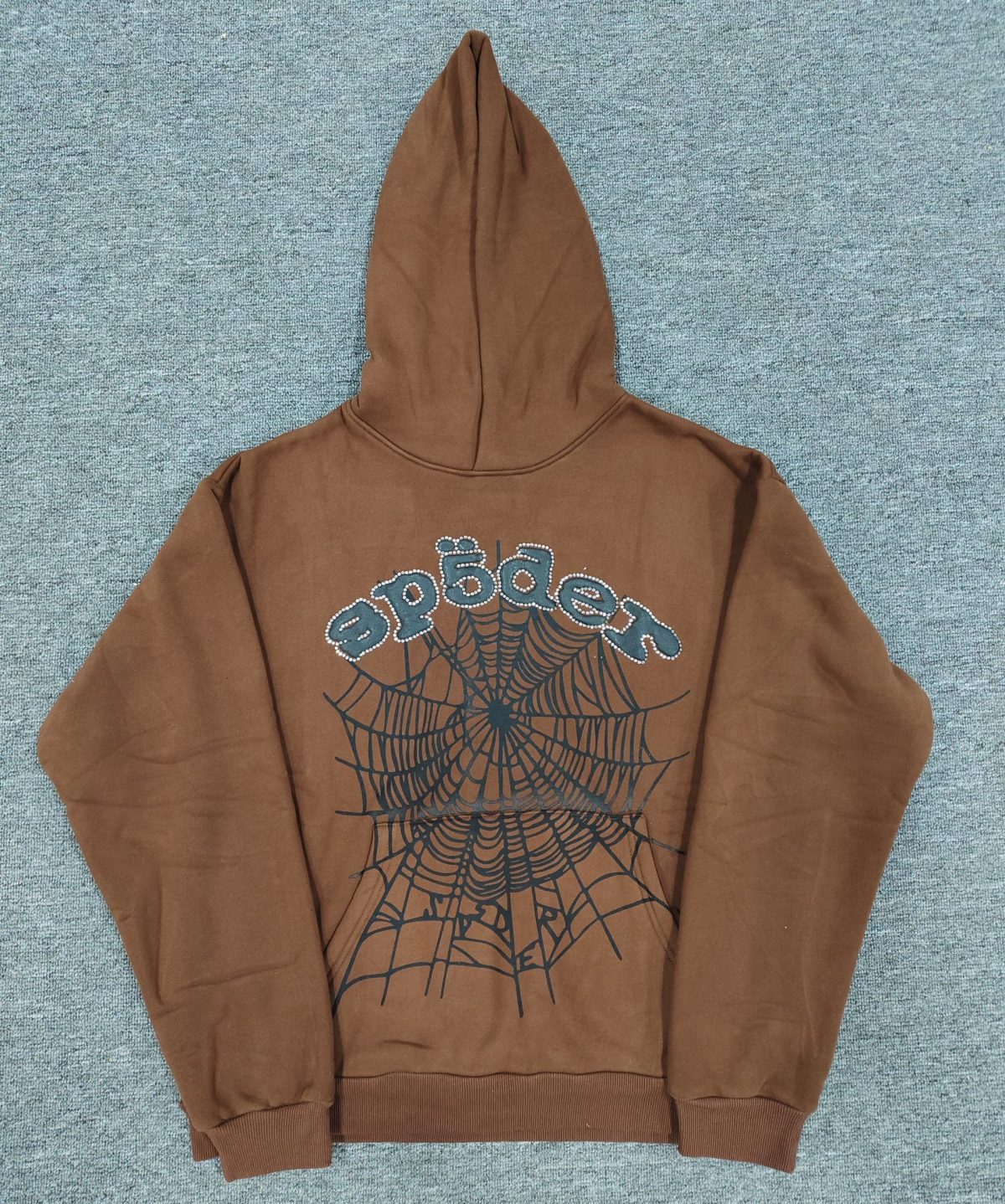 Sp5der hoodie-Brown V2