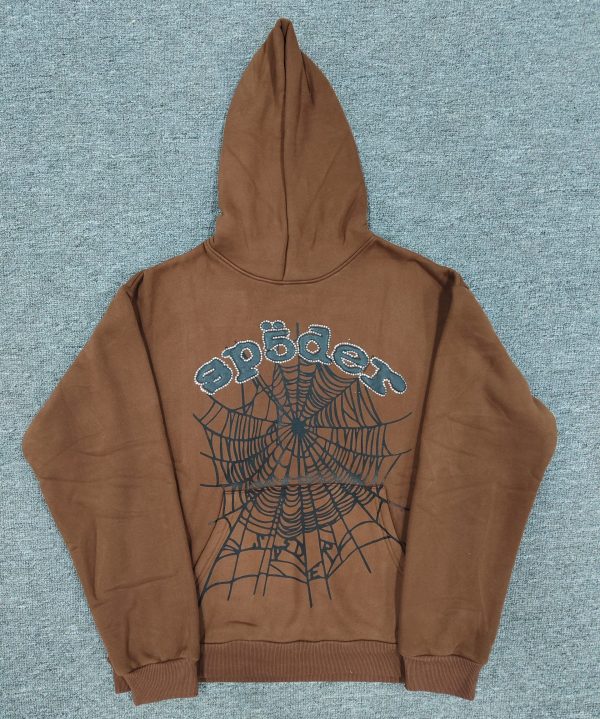 Sp5der hoodie-Brown V2
