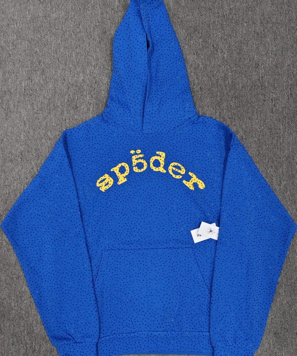 Sp5der hoodie-Blue VVS