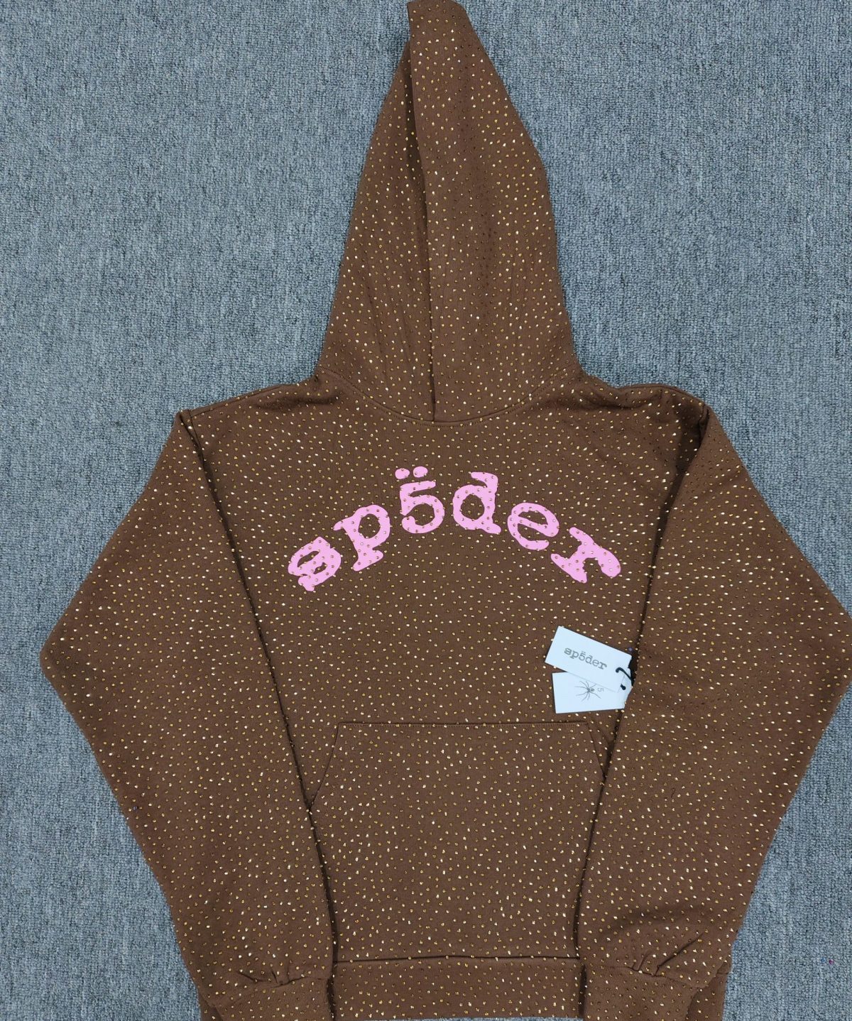 Sp5der hoodie-Brown VVS