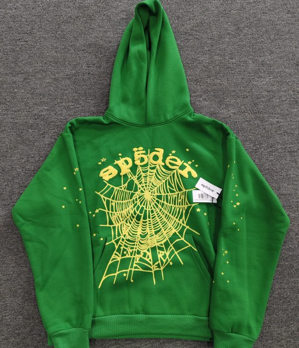 Sp5der hoodie-Green V2
