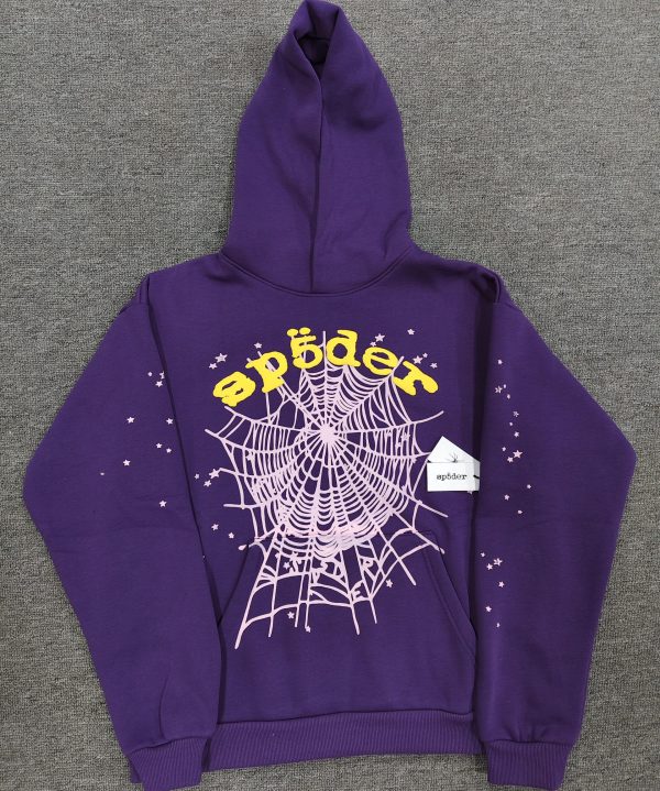 Sp5der hoodie-Purple V2