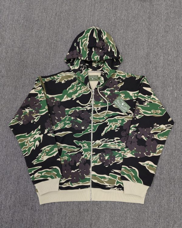 Denim tears zip up hoodie-DT1061