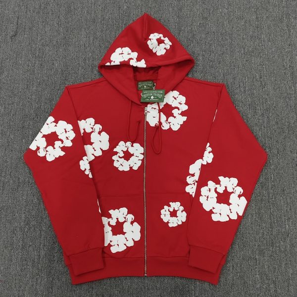 Denim tears zip up hoodie-DT1078